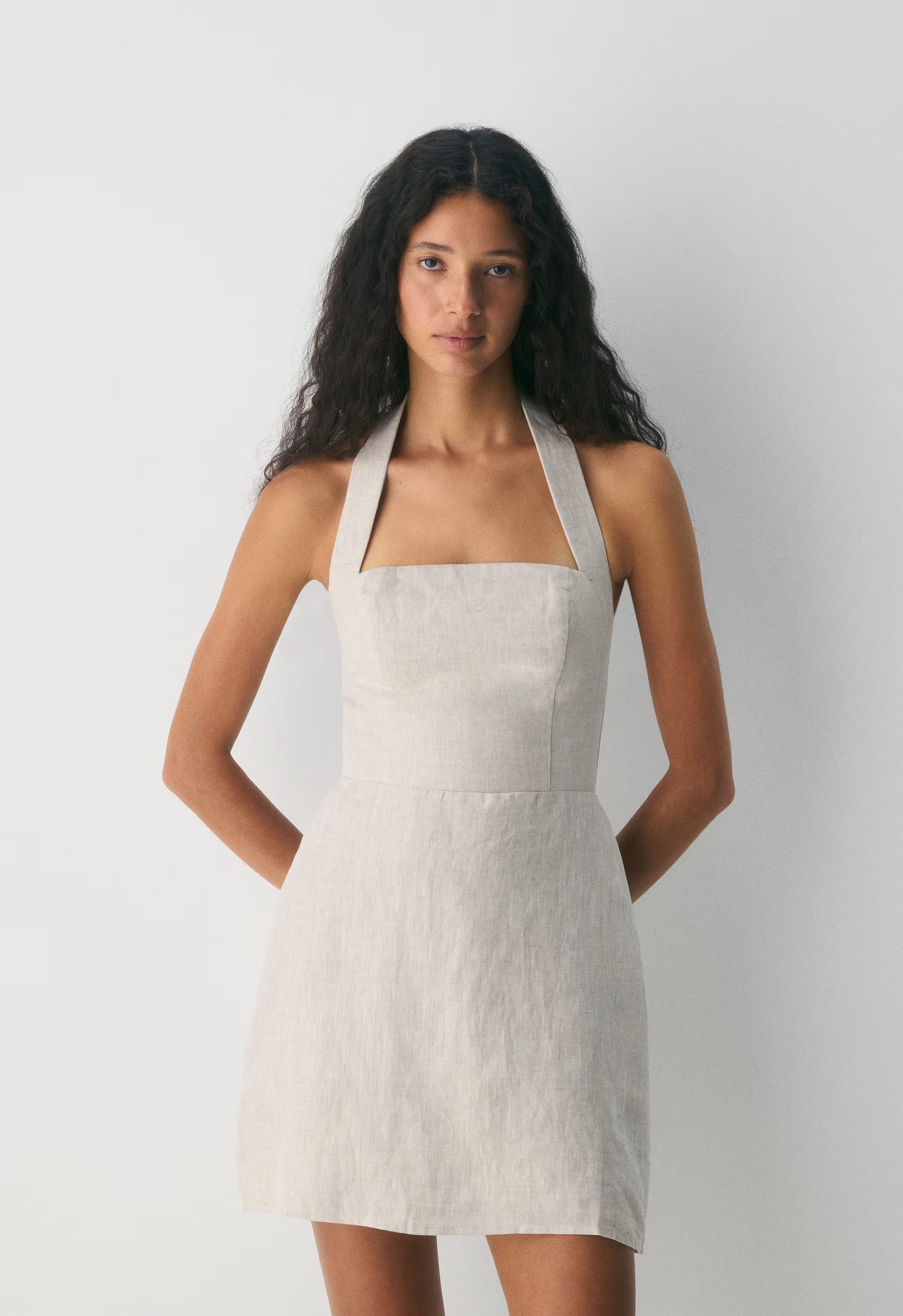 Whisper Linen Dress - AGAVE GREEN