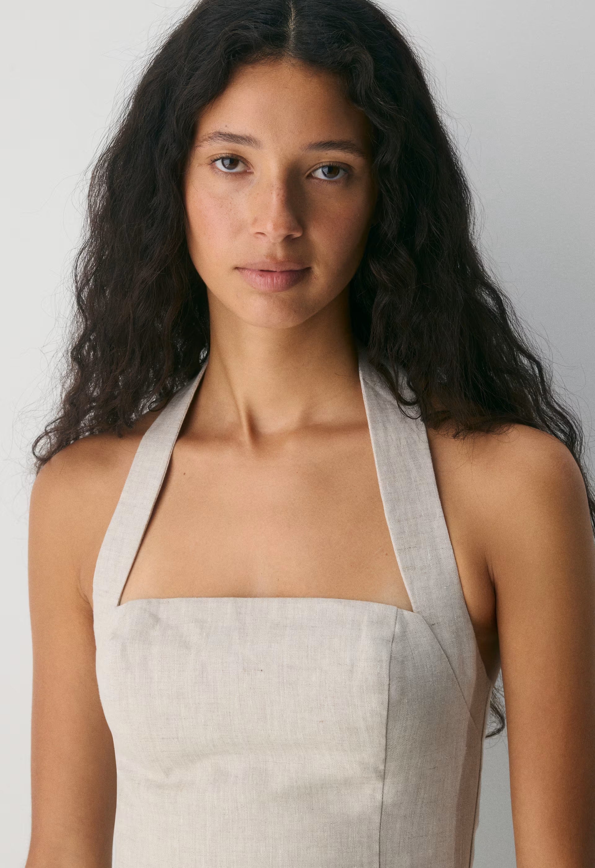 Whisper Linen Dress - BLACK