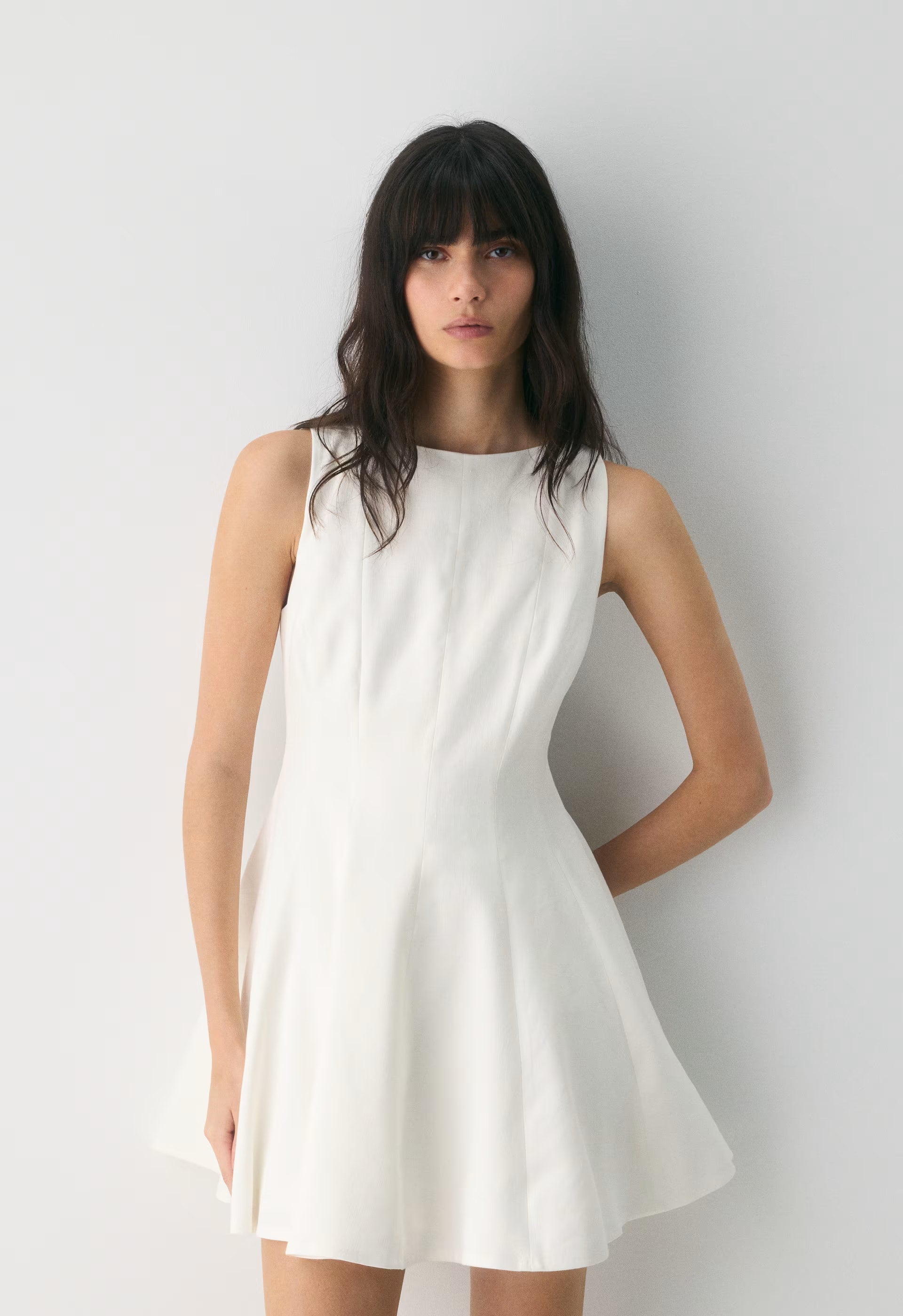 Proxy Linen Dress - LIGHT BIRCH