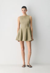 Proxy Linen Dress - MARTINI OLIVE