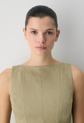 Proxy Linen Dress - MARTINI OLIVE