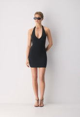 Original Contour Tantalize Halter Dress - BLACK