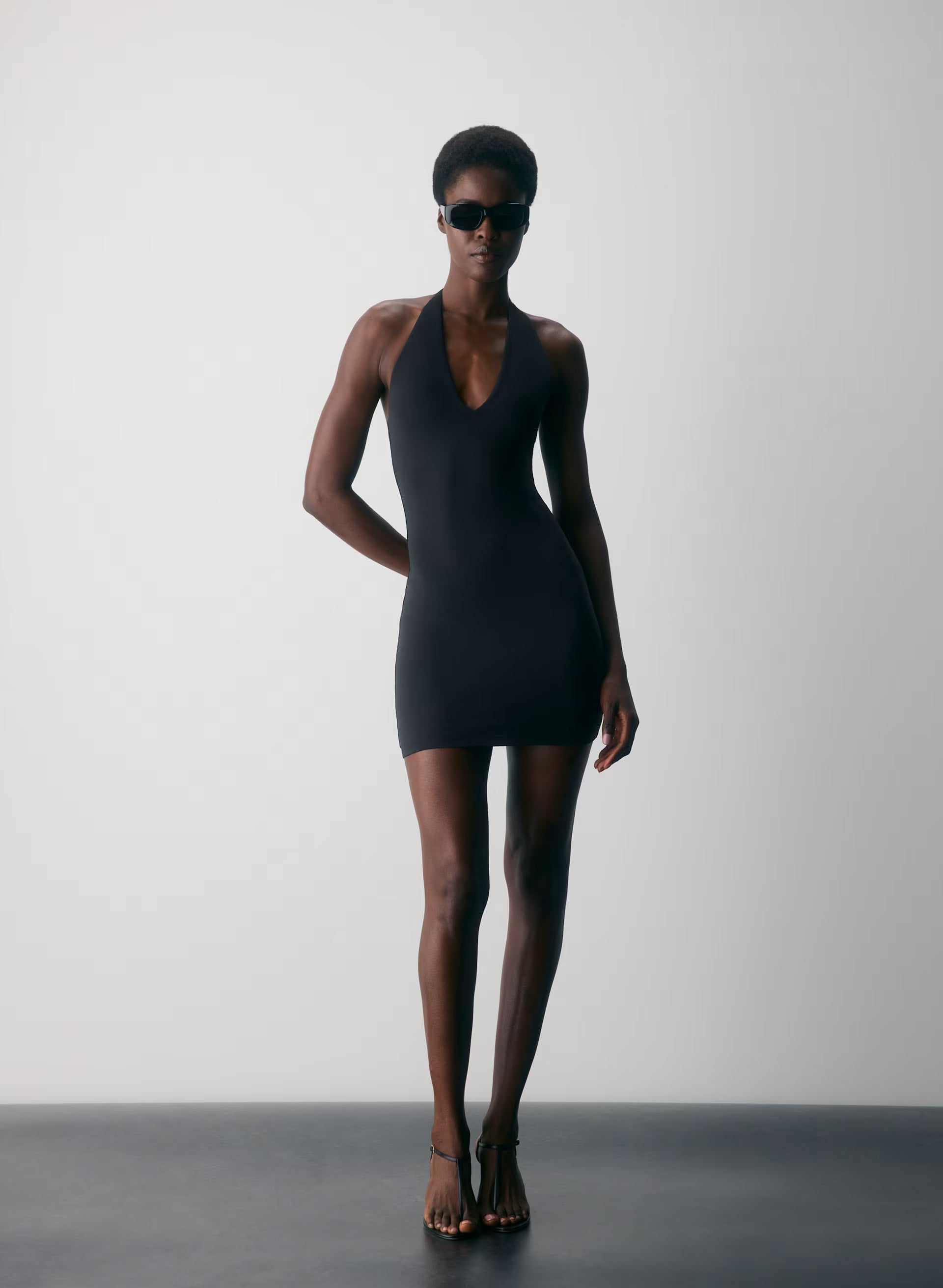 Original Contour Tantalize Halter Dress - BLACK