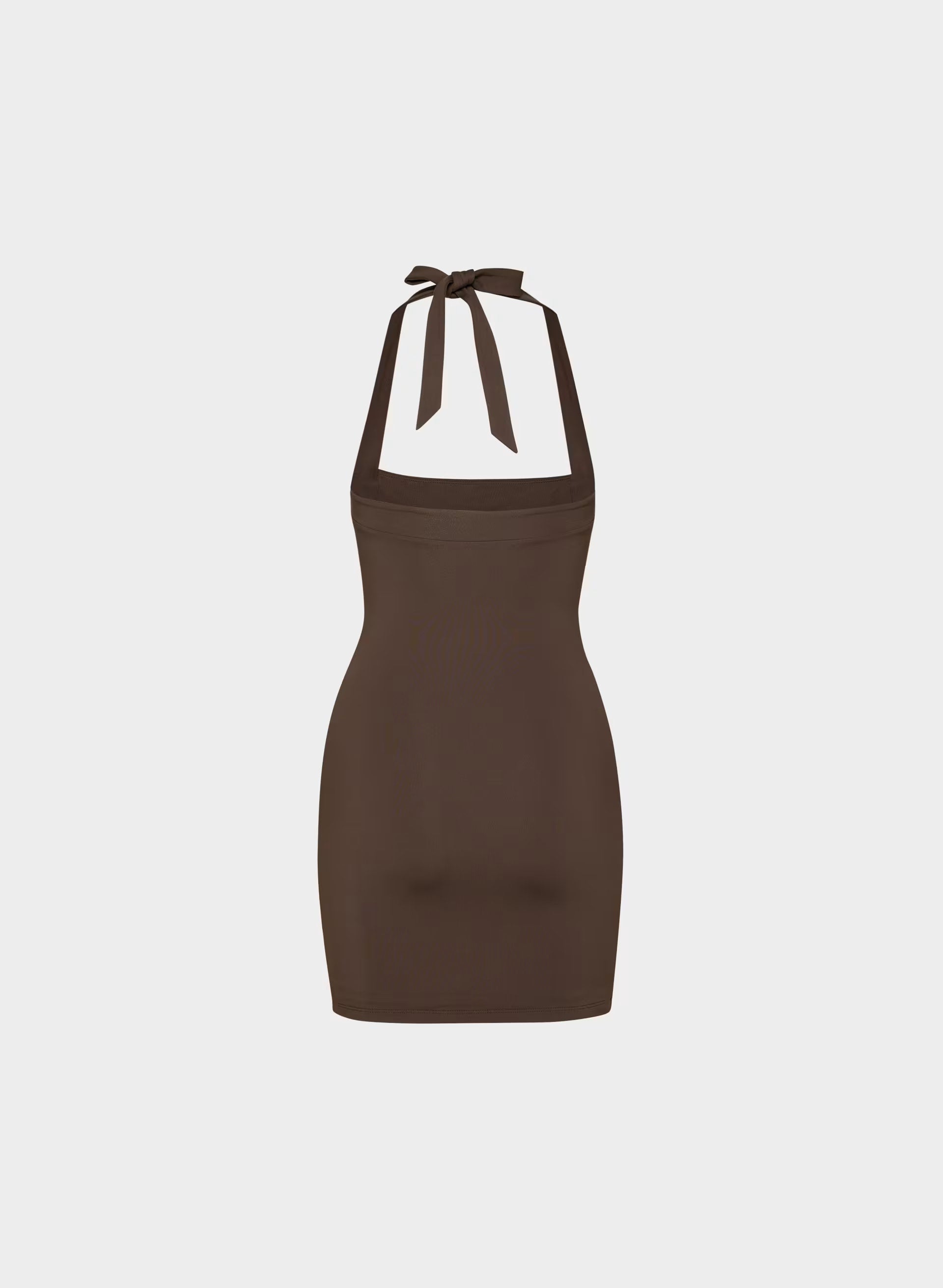 Original Contour Optimum Halter Dress - RICH MOCHA BROWN