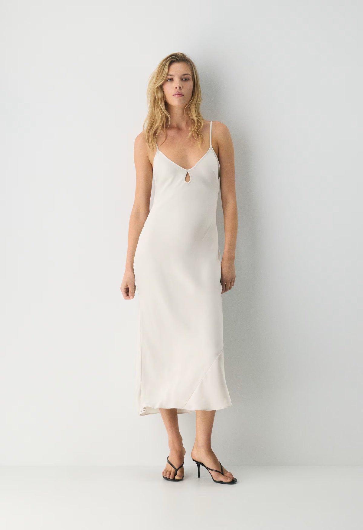 Duskfall Satin Dress - MATTE PEARL