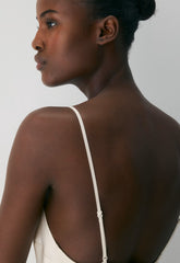 Confession Satin Dress - MATTE PEARL