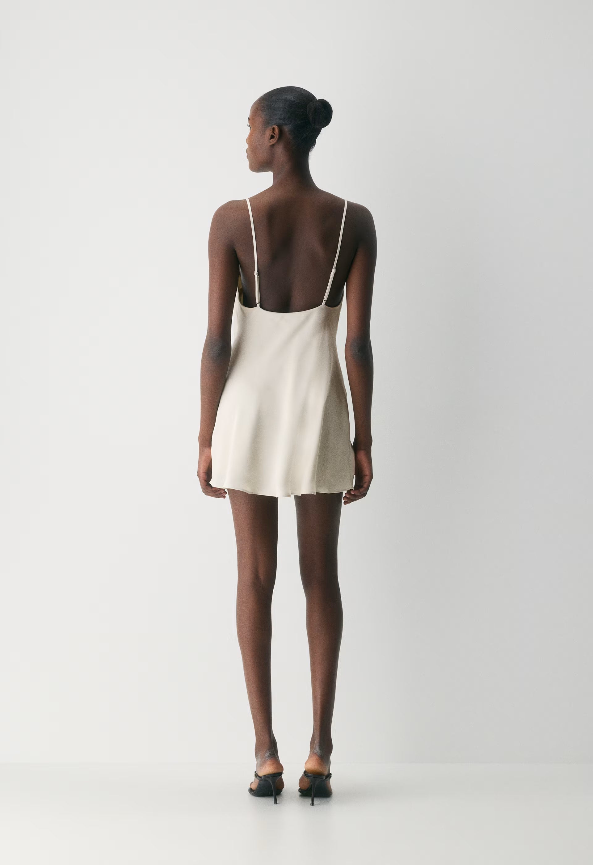Confession Satin Dress - MATTE PEARL
