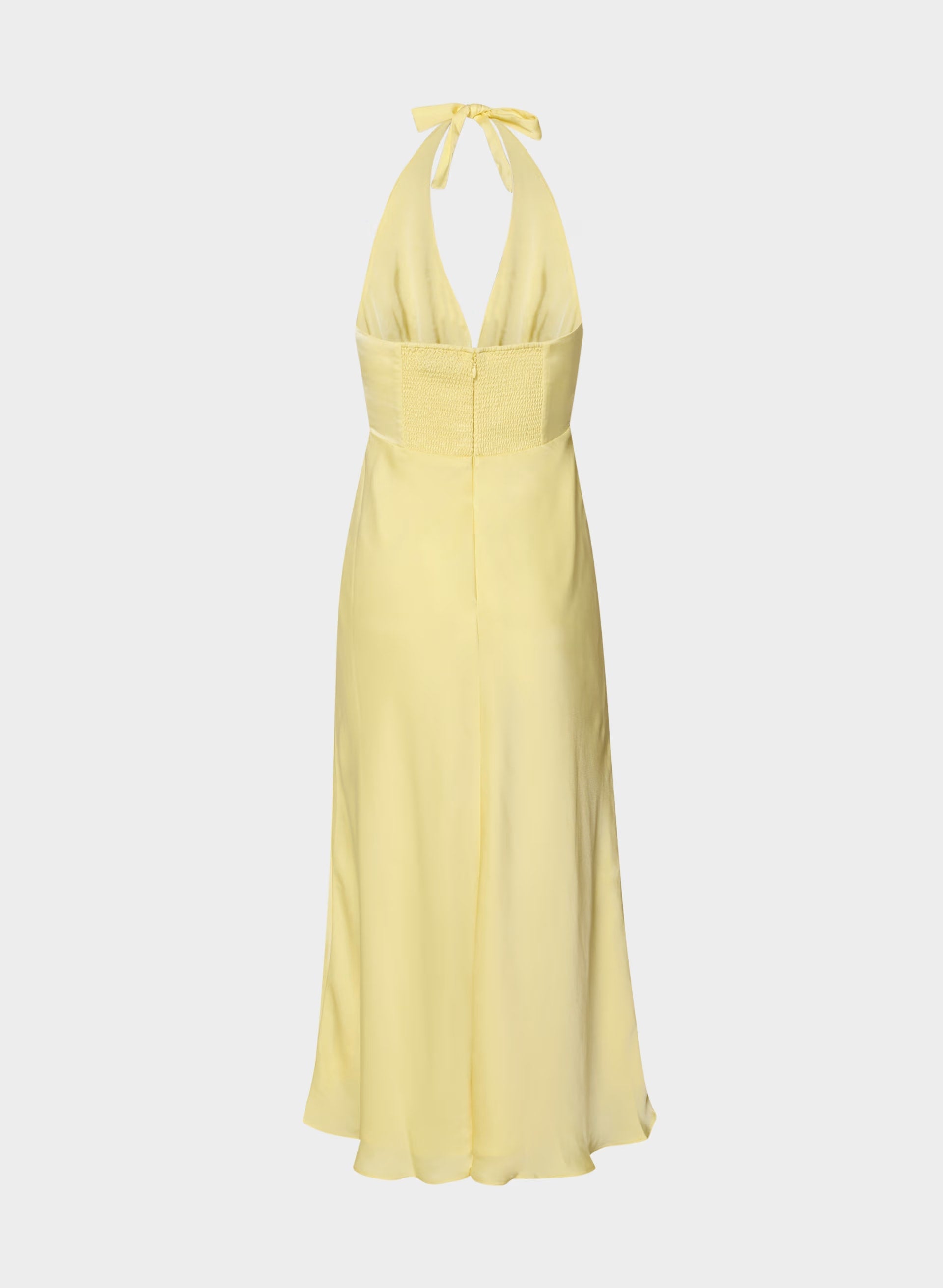 Nightscape Satin Halter Dress - LEMONADE