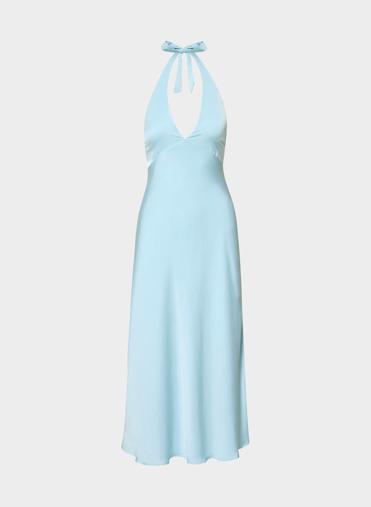 Nightscape Satin Halter Dress - PANORAMA BLUE