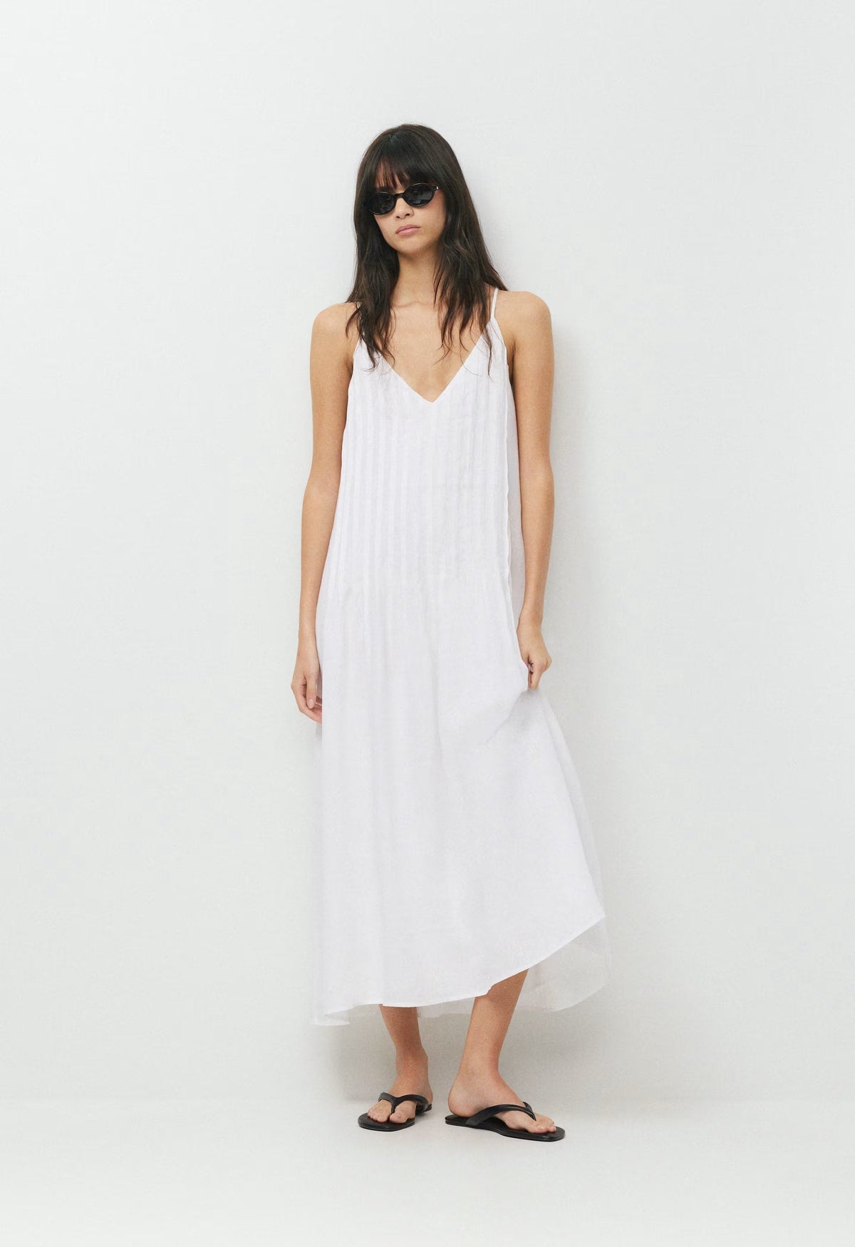 Casbah Linen Dress - WHITE