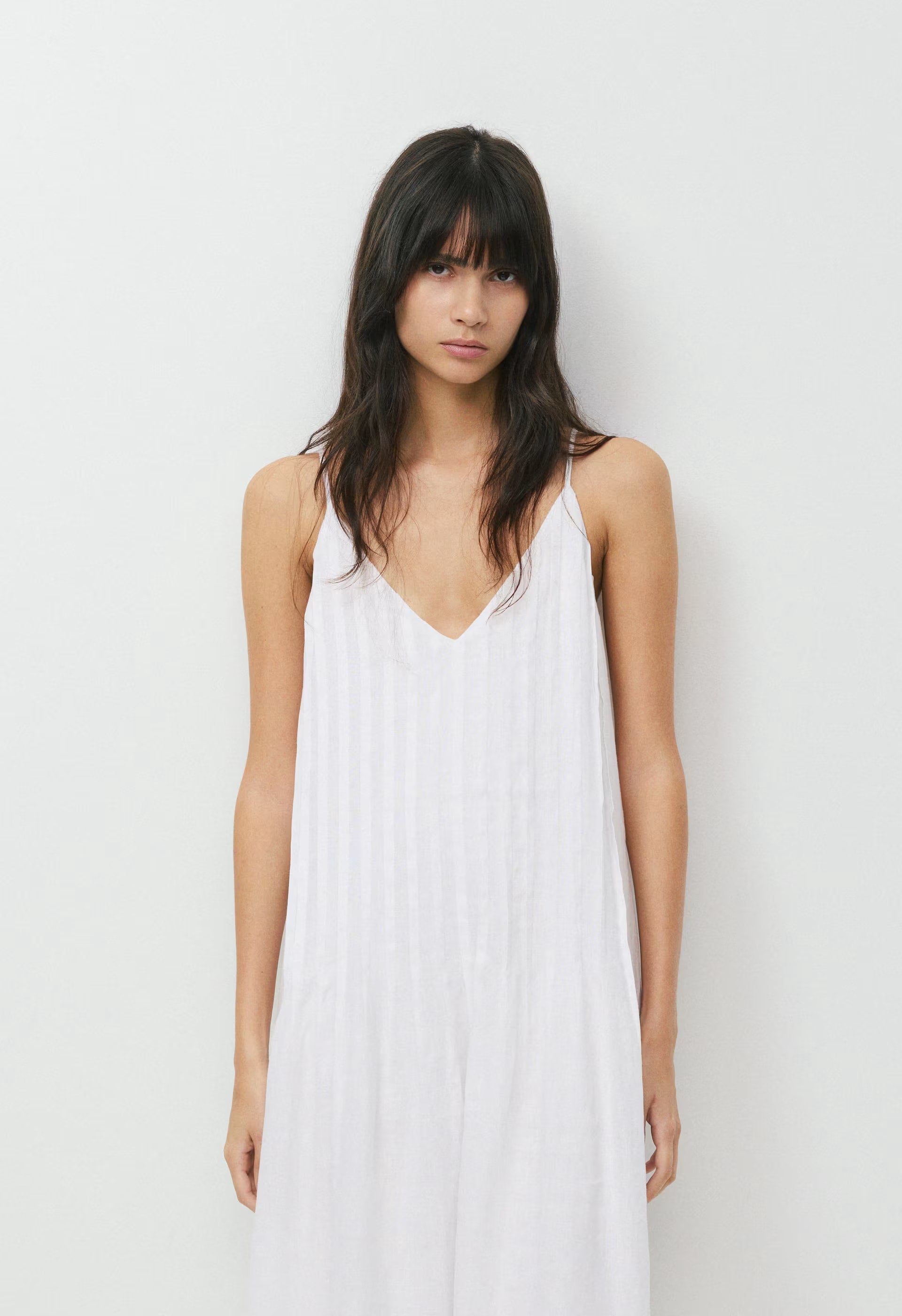 Casbah Linen Dress - WHITE
