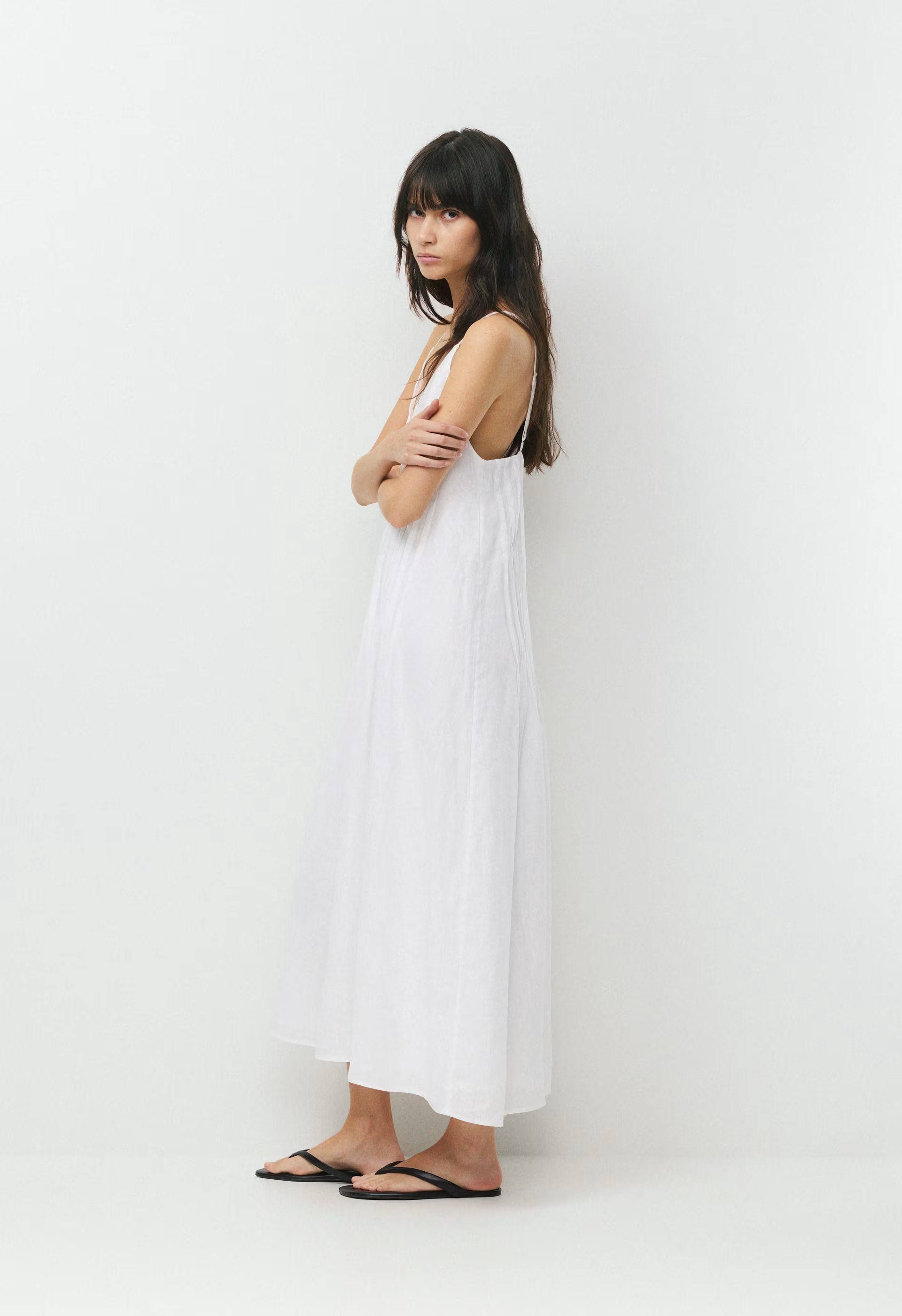 Casbah Linen Dress - WHITE