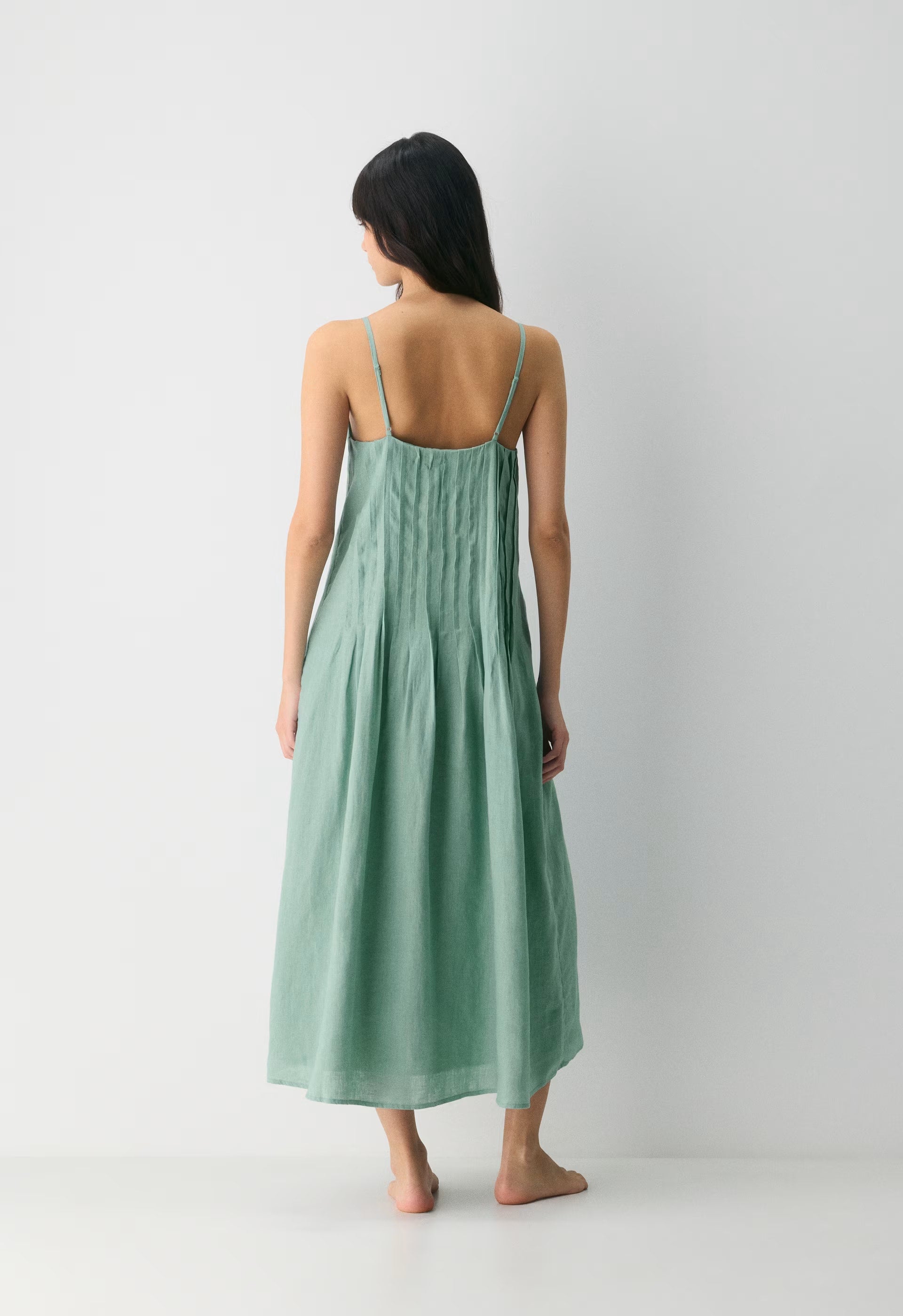 Casbah Linen Dress - GODDESS SAGE
