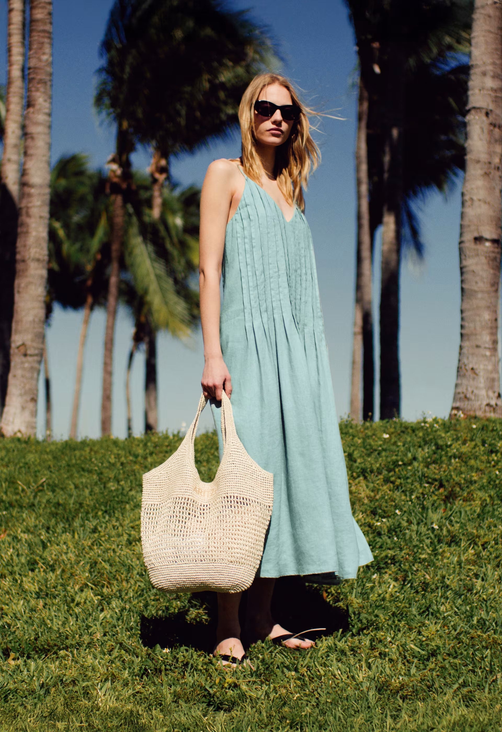 Casbah Linen Dress - GODDESS SAGE