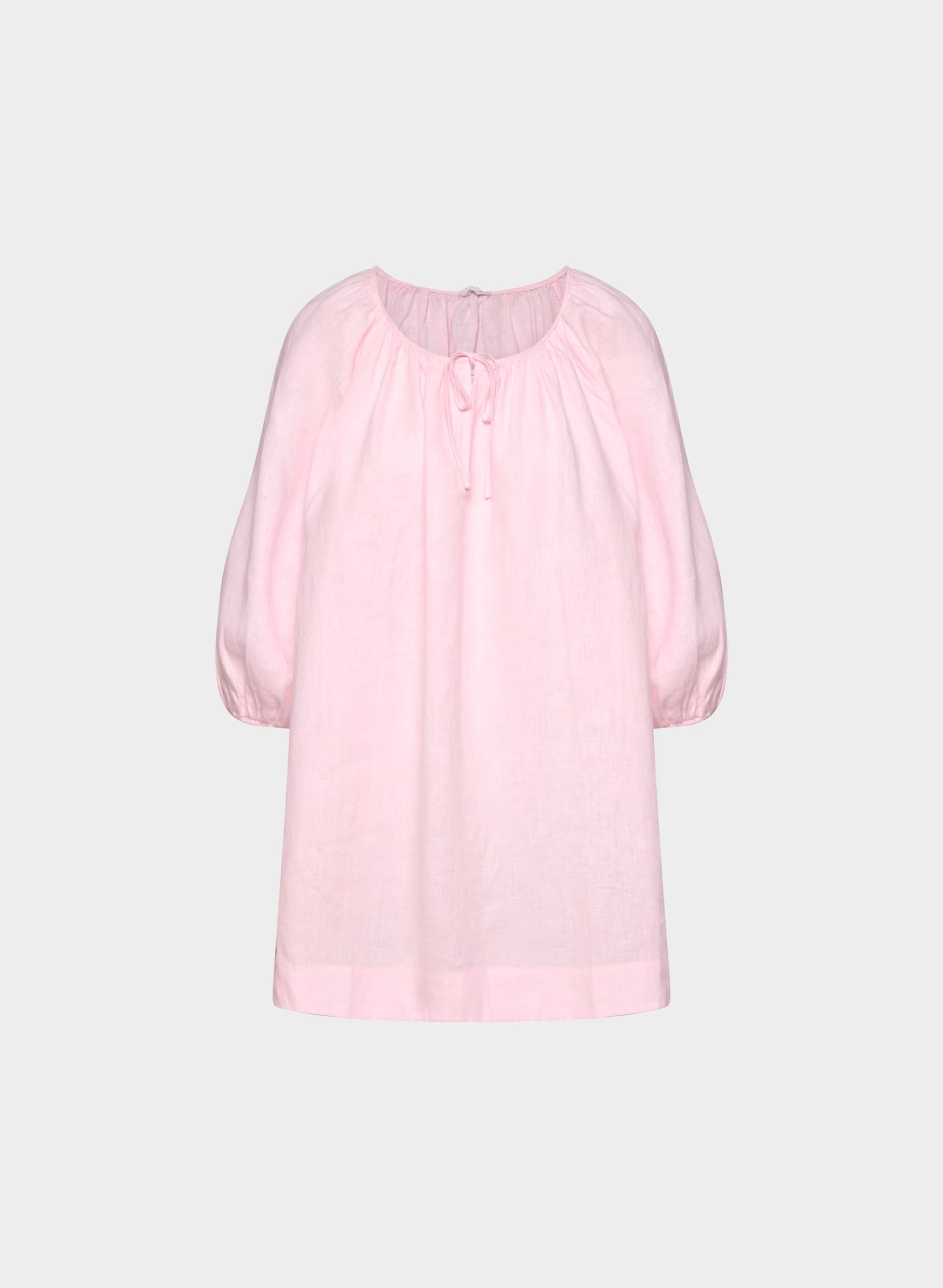 Casita Linen Dress - VILLA PINK