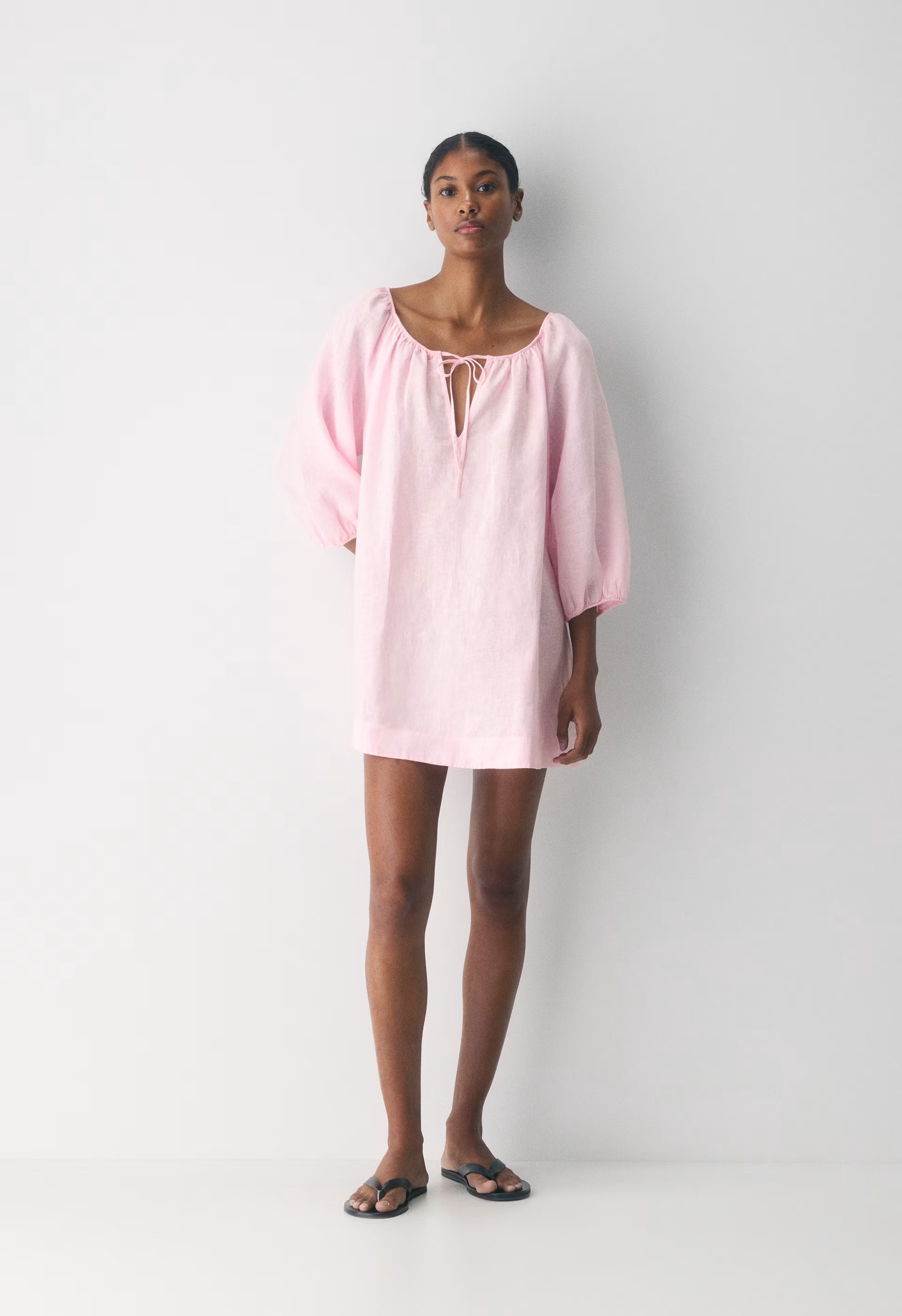 Casita Linen Dress - WHITE