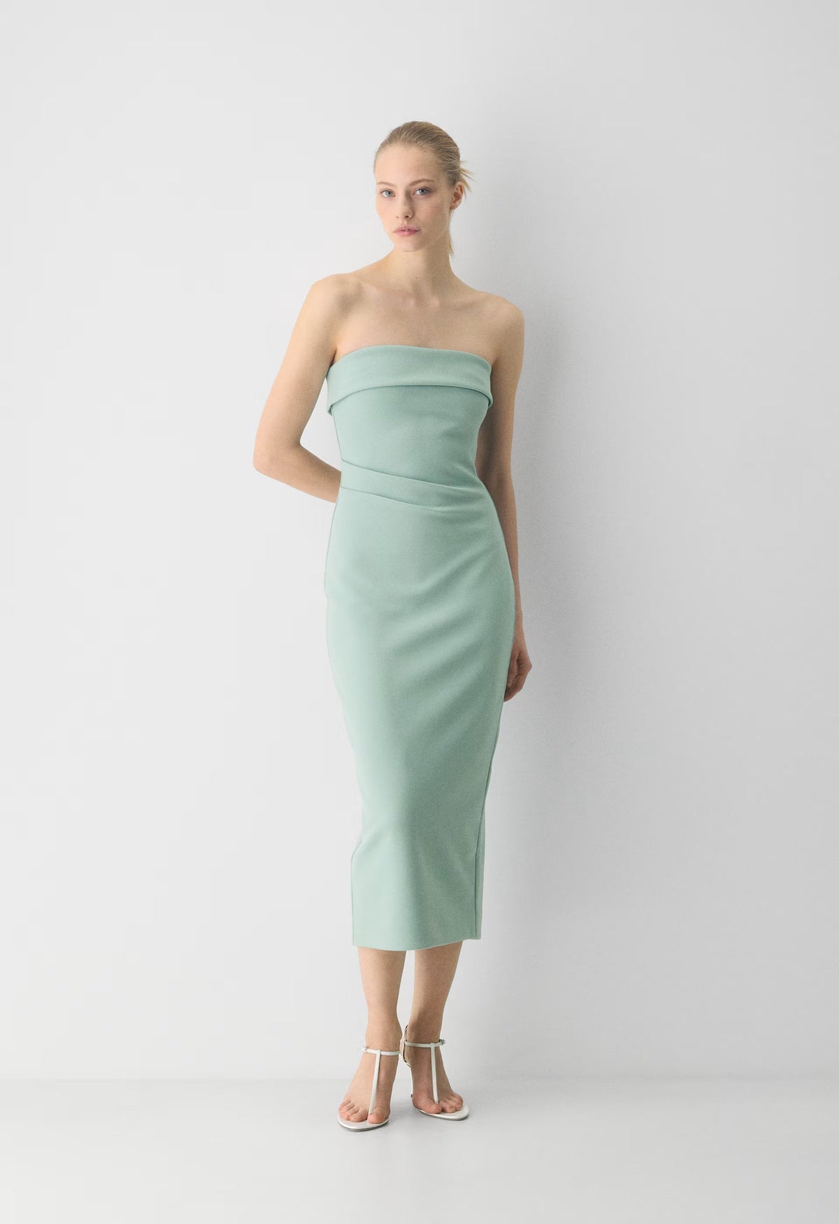 FigureKnit™ Eyecatcher Dress - GODDESS SAGE
