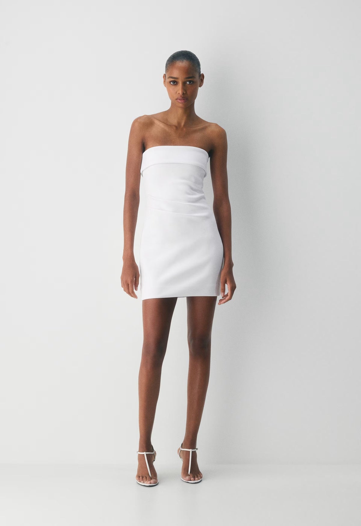 FigureKnit™ Eyecatcher Mini Dress - BRIGHT WHITE