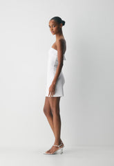 FigureKnit™ Eyecatcher Mini Dress - BRIGHT WHITE
