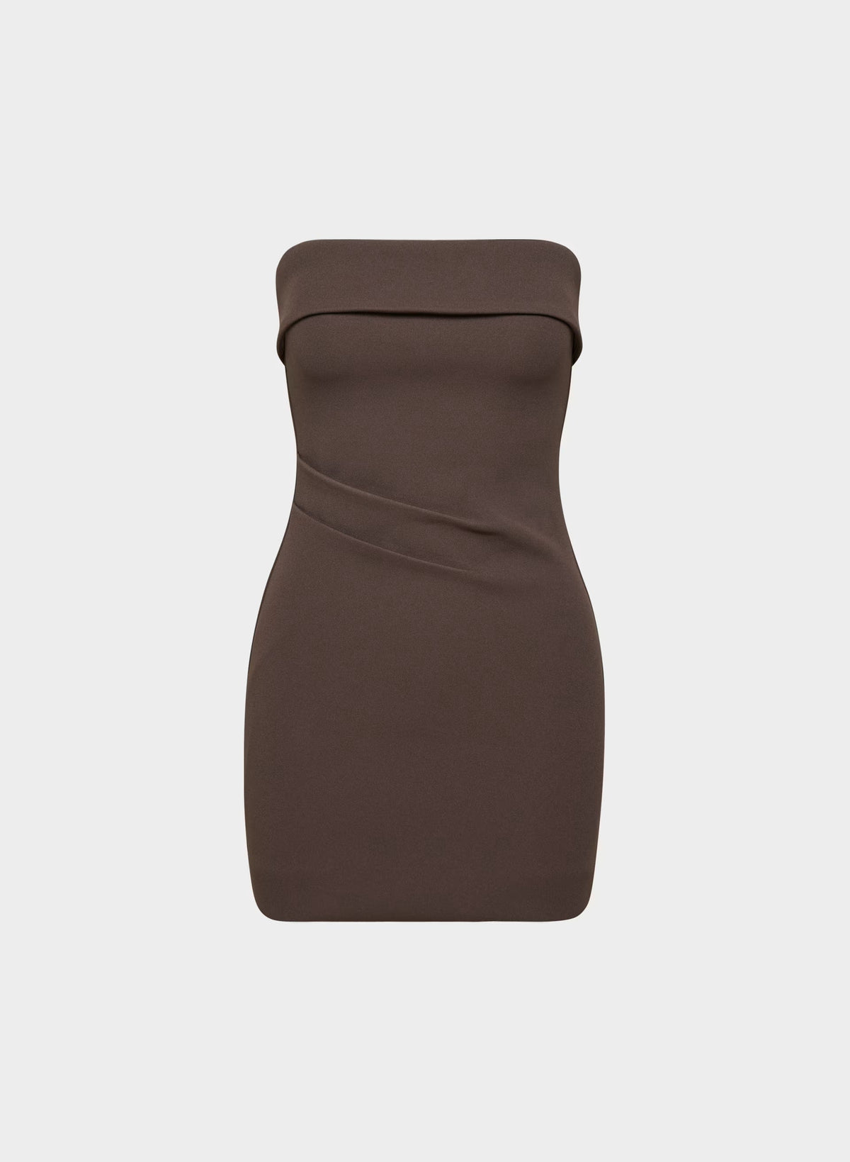 FigureKnit™ Eyecatcher Mini Dress - RICH MOCHA BROWN