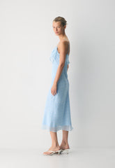 Cannelle Dress - VILLA BLUE/LIGHT BIRCH