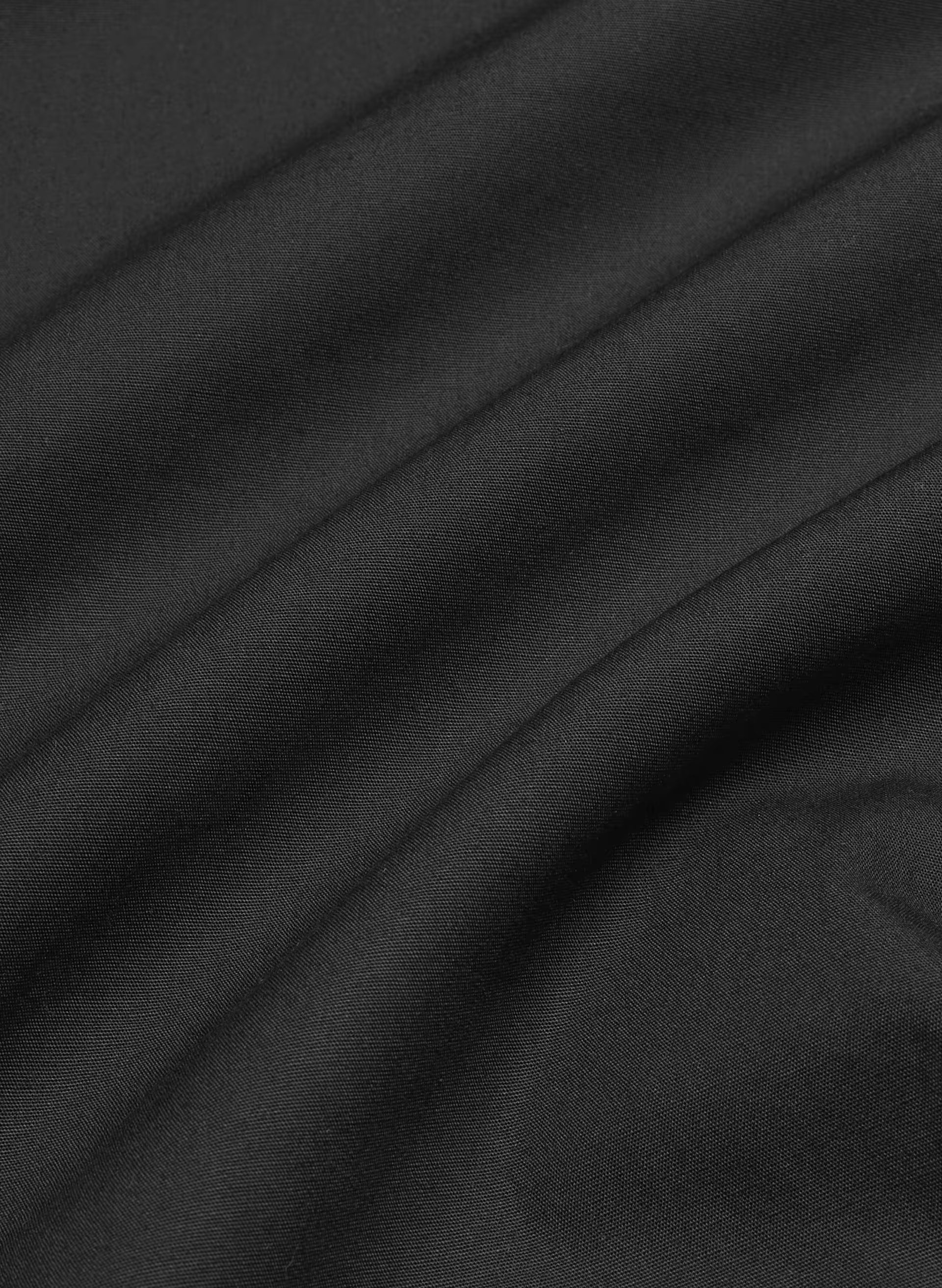 Fluid Poplin Dress - BLACK