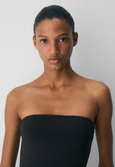 Fluid Poplin Dress - BLACK