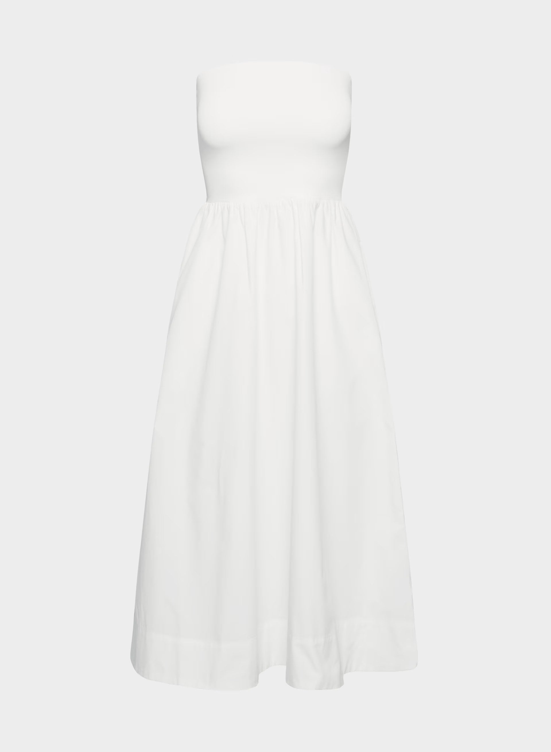 Fluid Poplin Dress - BRIGHT WHITE