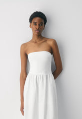 Fluid Poplin Dress - BRIGHT WHITE