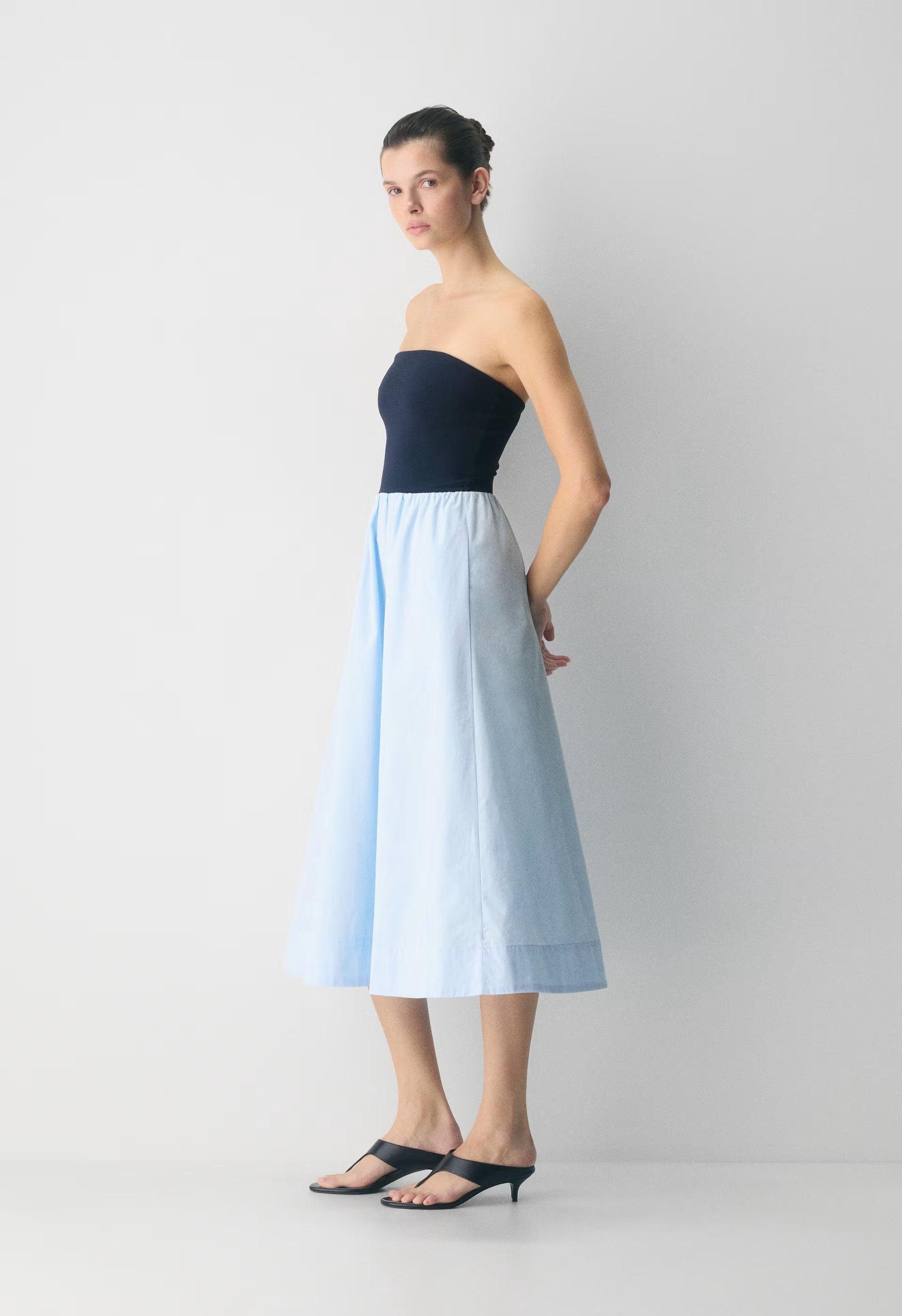 Fluid Poplin Dress - VILLA BLUE/ADMIRAL