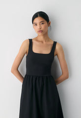 Revive Poplin Dress - BLACK