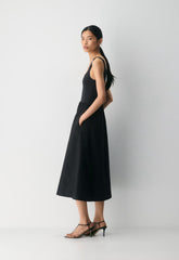 Revive Poplin Dress - BLACK