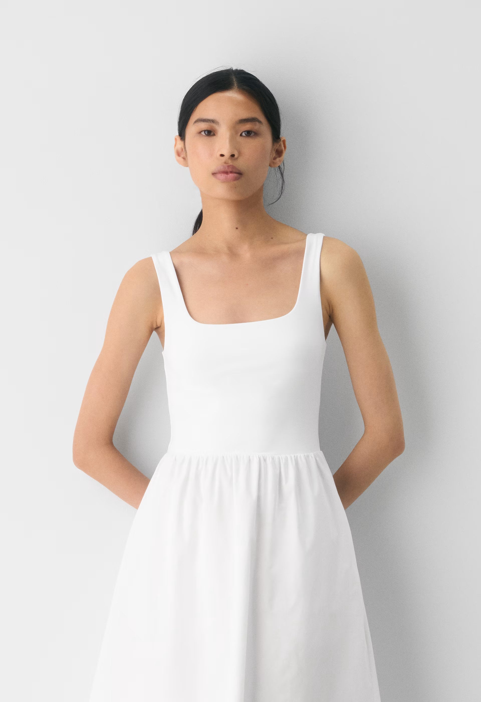 Revive Poplin Dress - BRIGHT WHITE