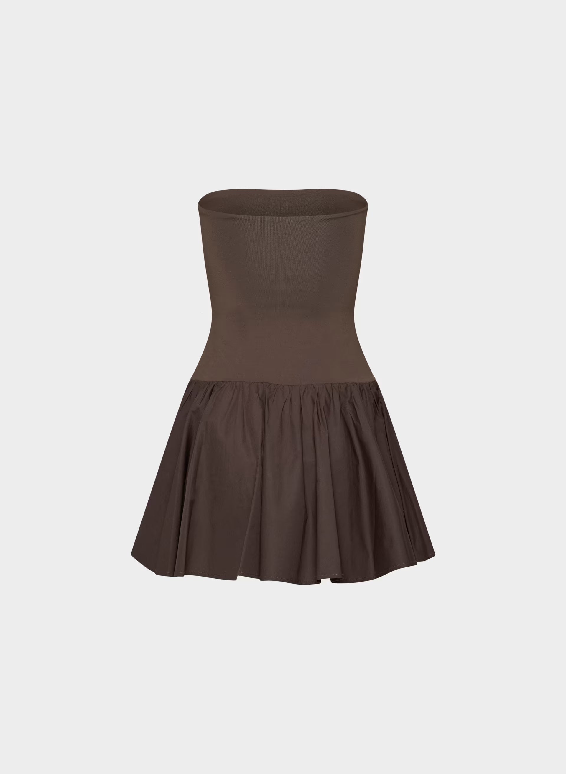Private Poplin Dress - RICH MOCHA BROWN