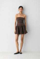 Private Poplin Dress - RICH MOCHA BROWN