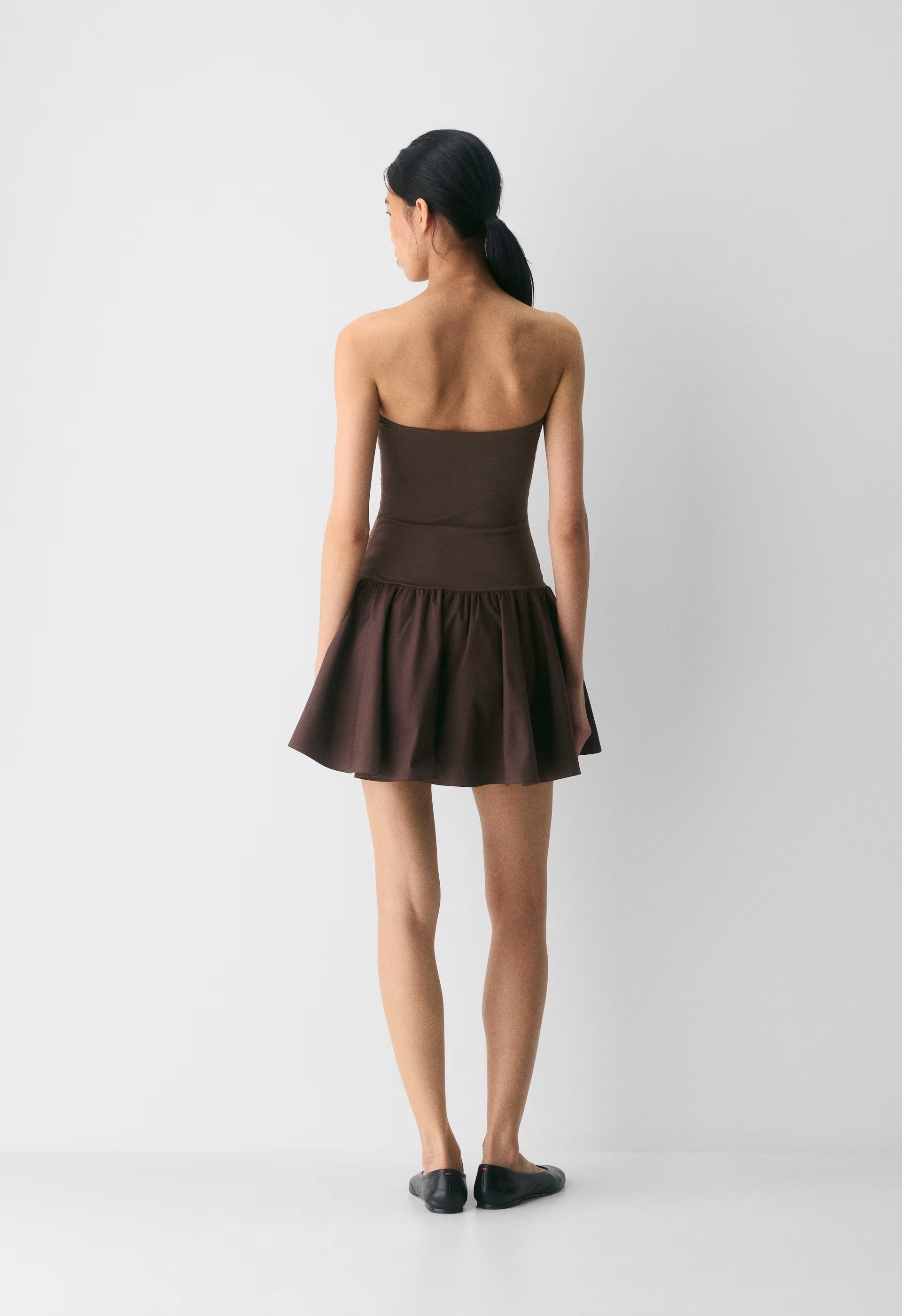 Private Poplin Dress - RICH MOCHA BROWN