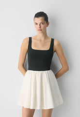 Revive Mini Dress - LIGHT BIRCH/BLACK