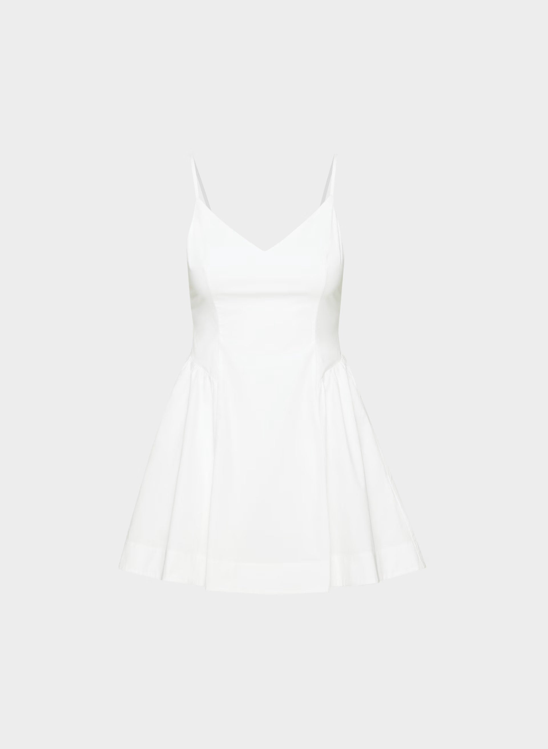 Technique Poplin Mini Cami Dress - BRIGHT WHITE