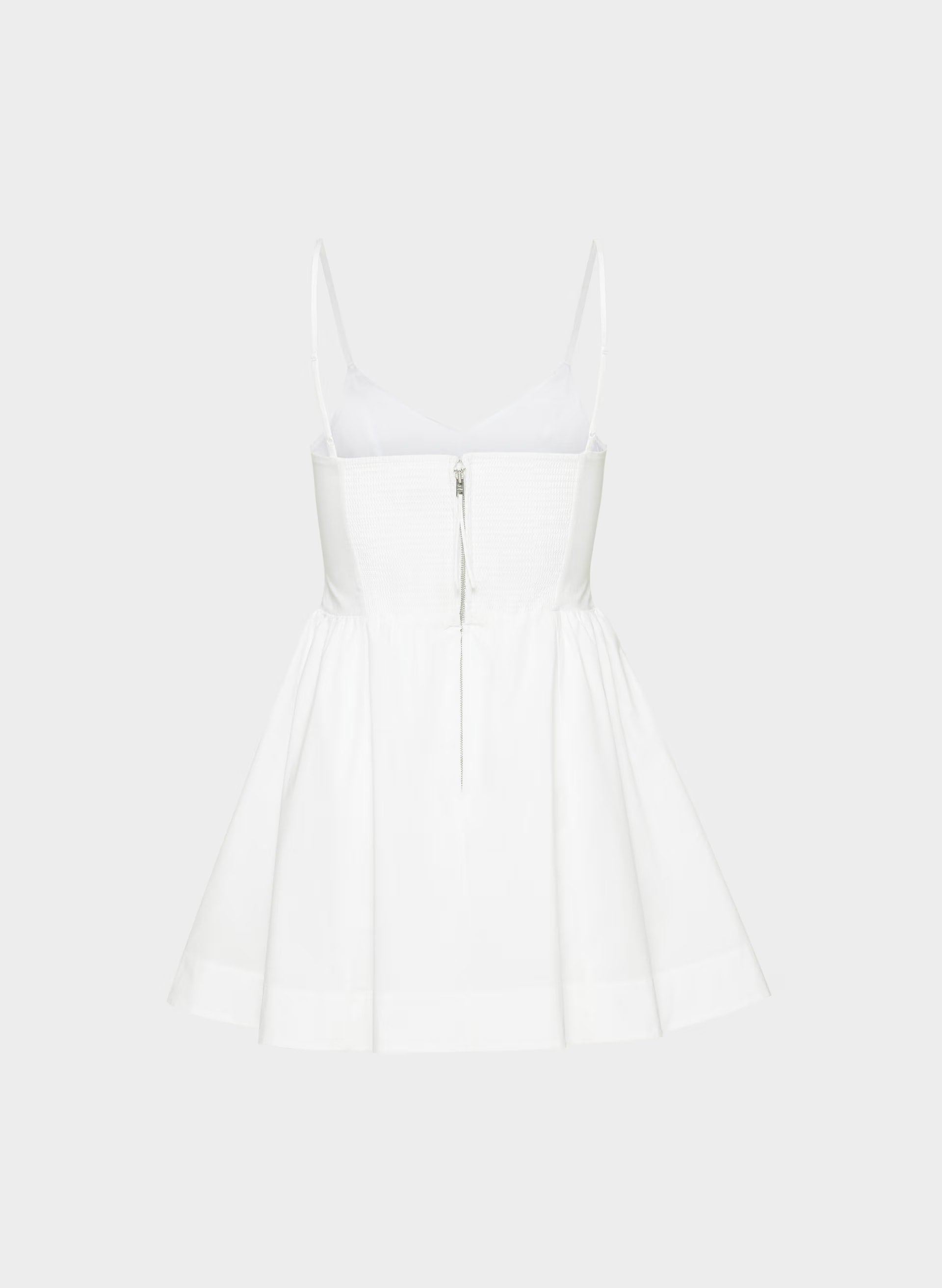 Technique Poplin Mini Cami Dress - BRIGHT WHITE