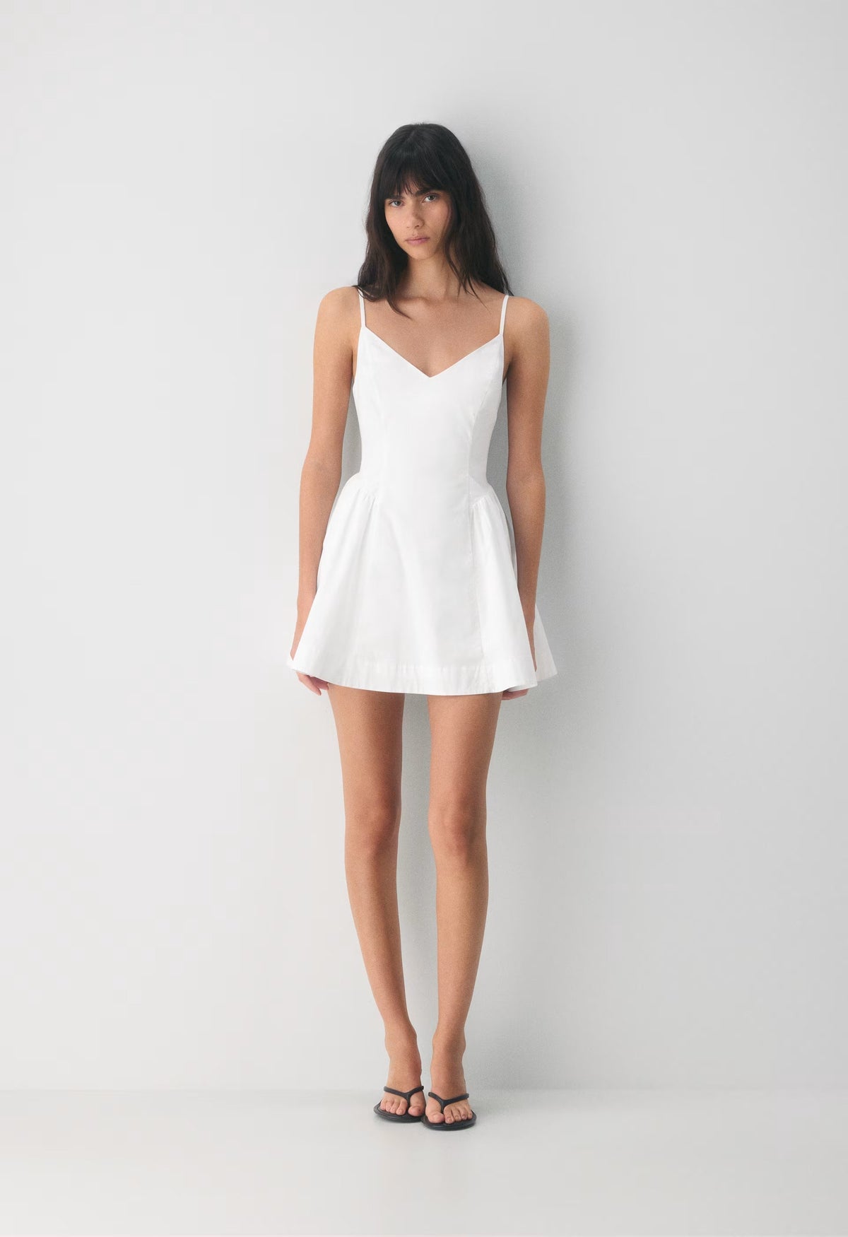 Technique Poplin Mini Cami Dress - BRIGHT WHITE