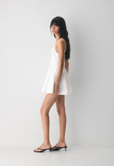 Technique Poplin Mini Cami Dress - BRIGHT WHITE