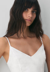 Technique Poplin Mini Cami Dress - BRIGHT WHITE