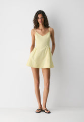 Technique Poplin Mini Cami Dress - LEMONADE