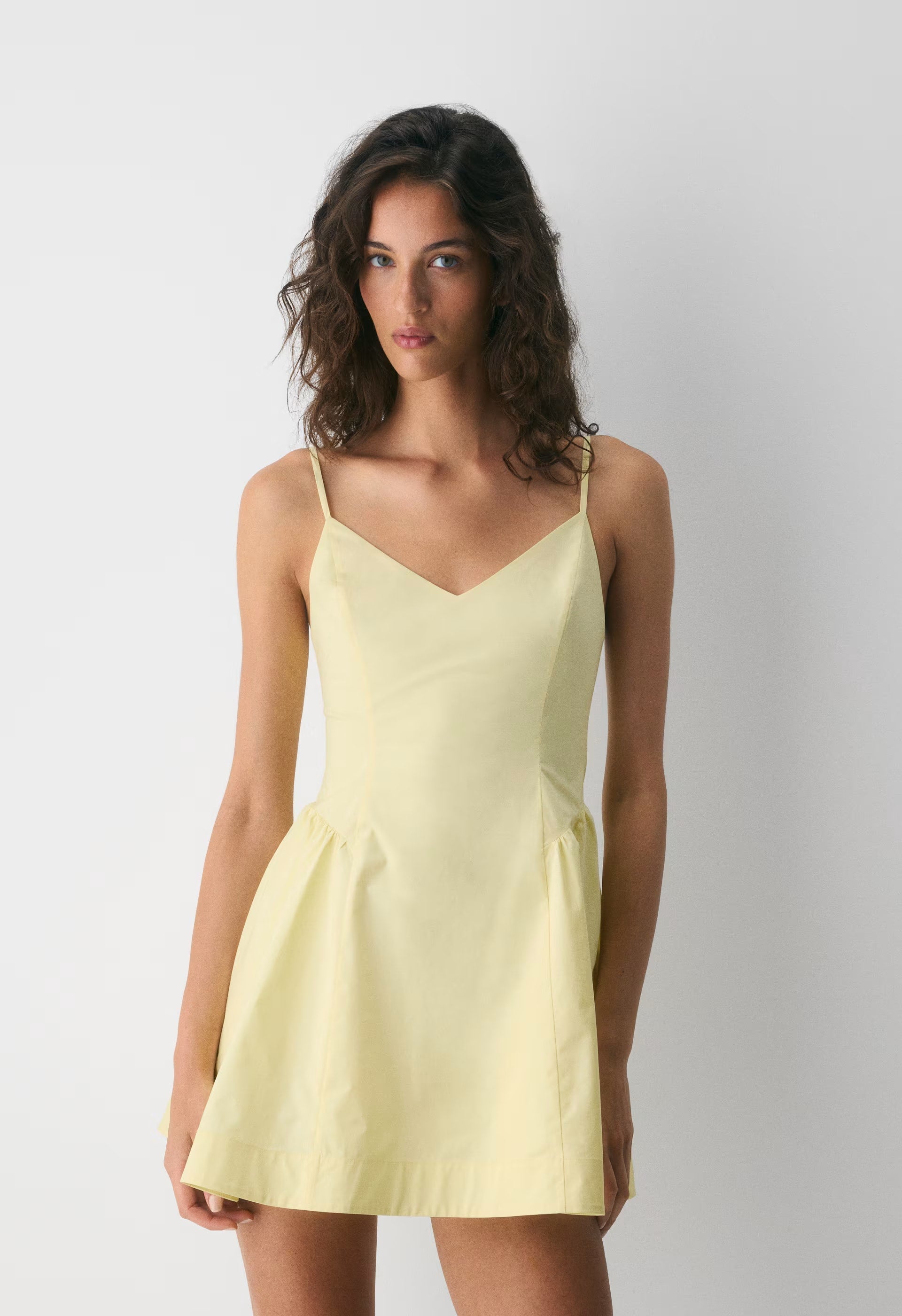 Technique Poplin Mini Cami Dress - LEMONADE