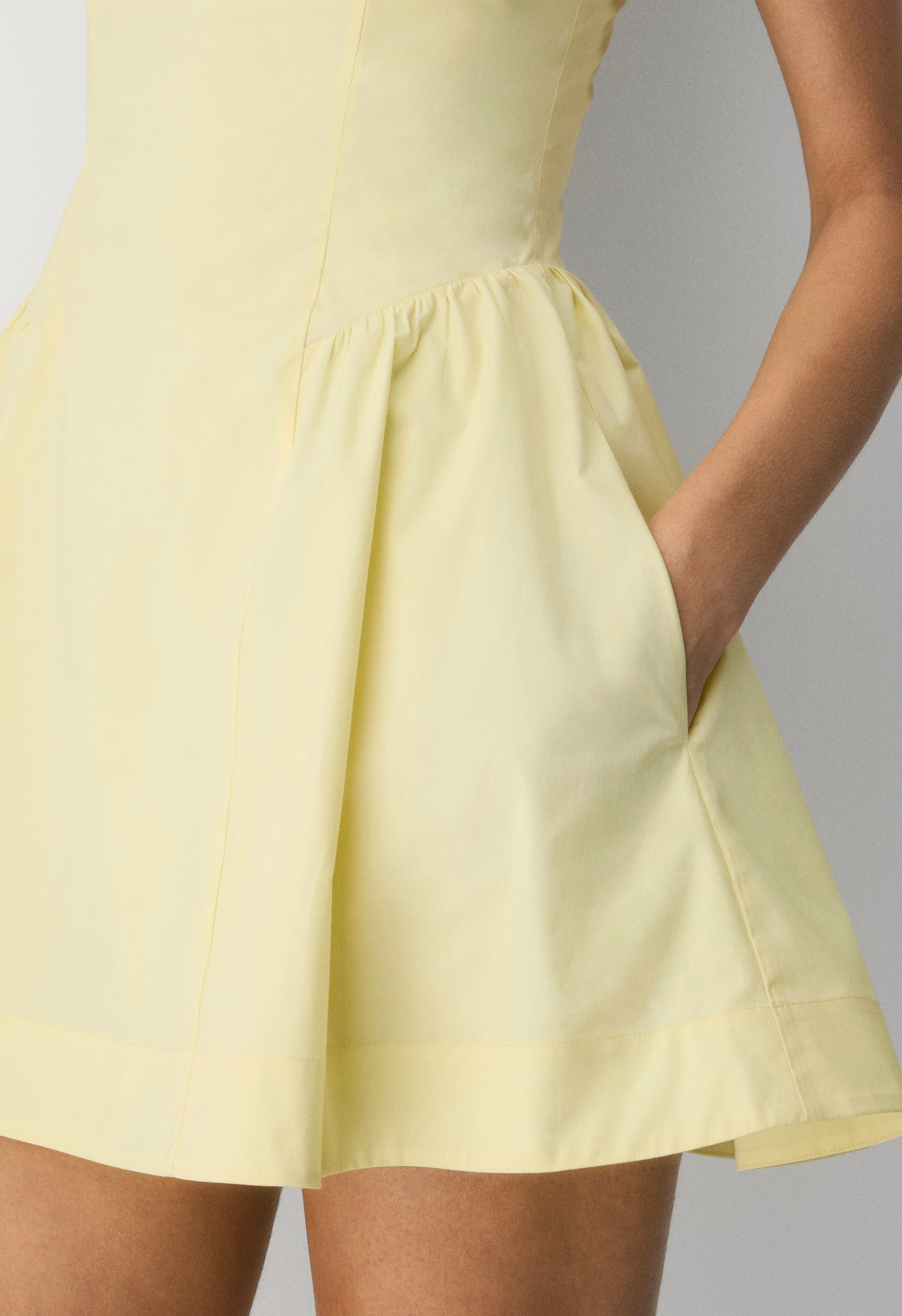 Technique Poplin Mini Cami Dress - LEMONADE