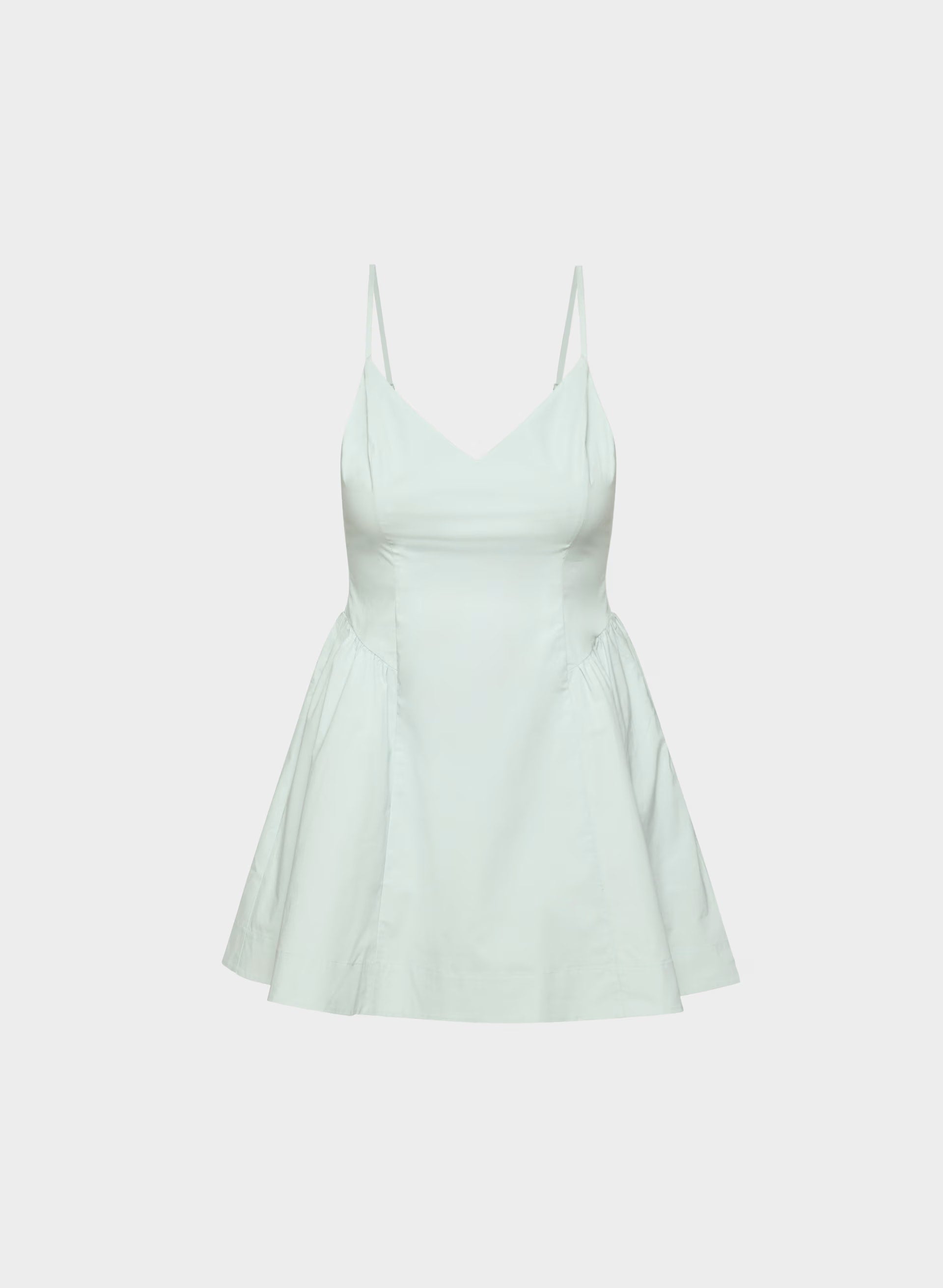 Technique Poplin Mini Cami Dress - AGAVE GREEN