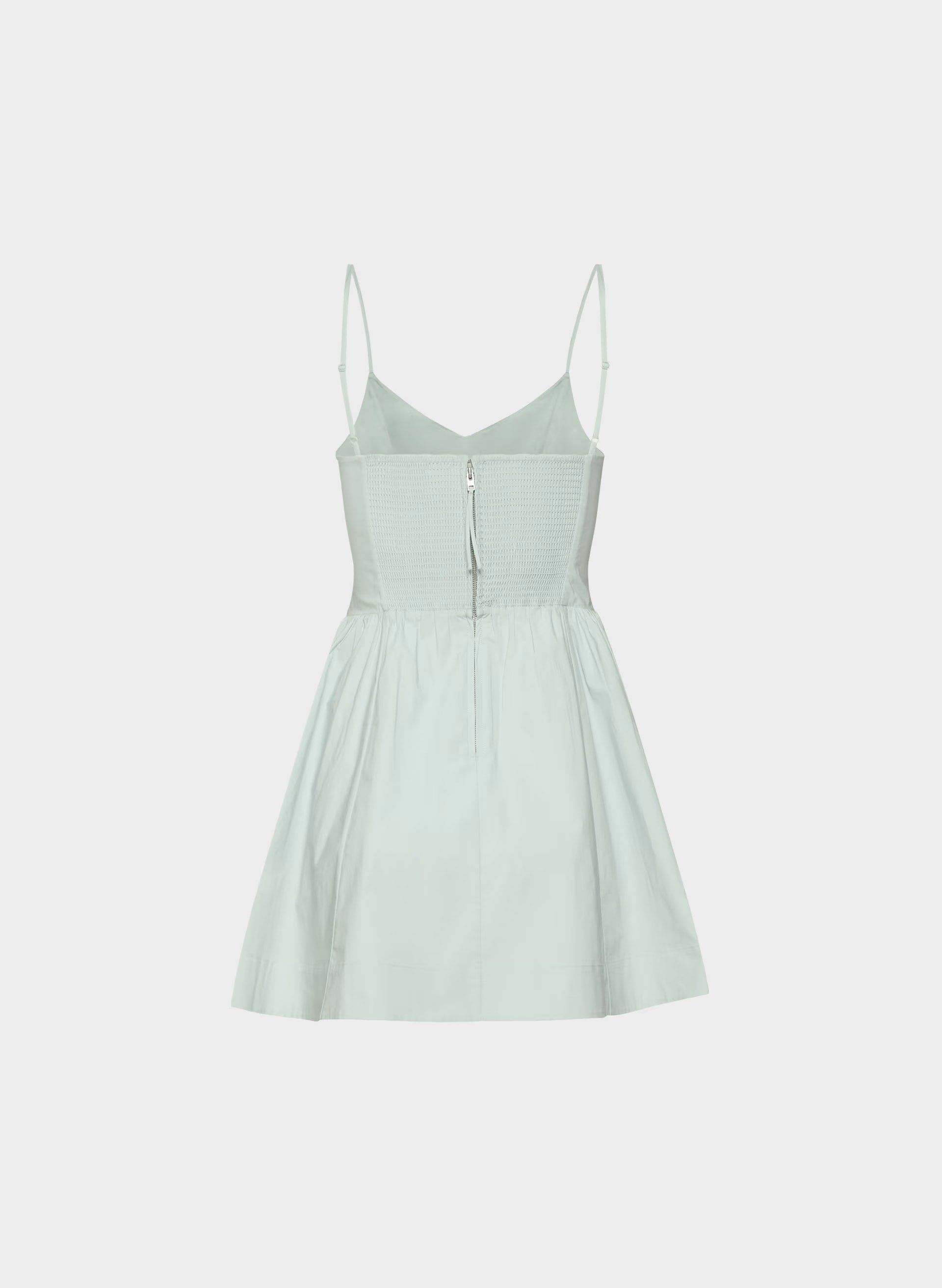 Technique Poplin Mini Cami Dress - AGAVE GREEN
