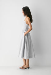 Technique Poplin Cami Dress - CRMN STRP WT/VNTG NVY