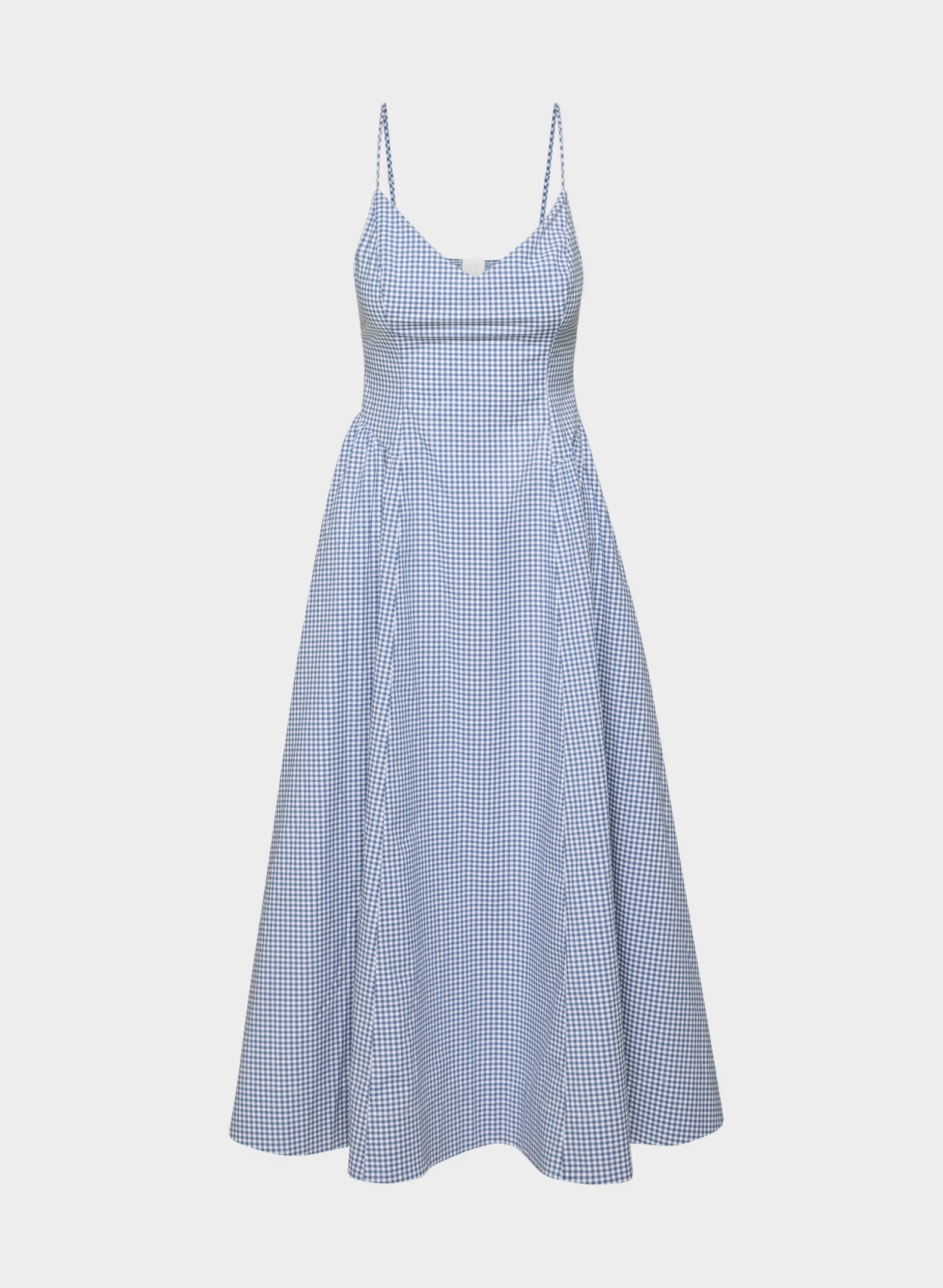 Technique Poplin Cami Dress - SRPHN CHCK WT/FRNCH BL