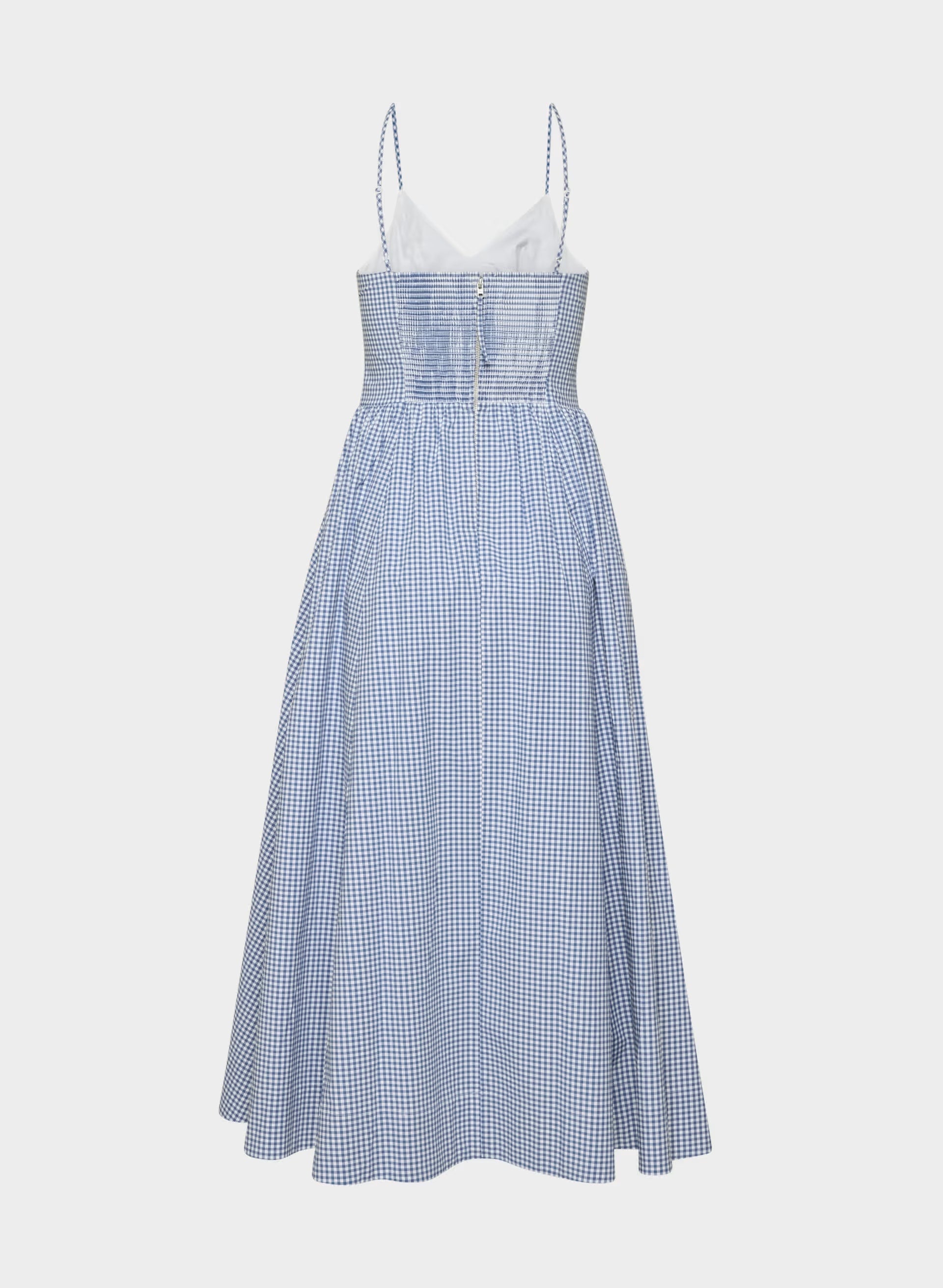 Technique Poplin Cami Dress - SRPHN CHCK WT/FRNCH BL